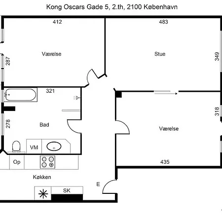 Attraktiv Pa Osterbro Apartment